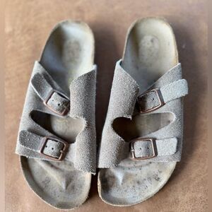 Birkenstock Arizona Taupe Suede Sandals EU 36 Women